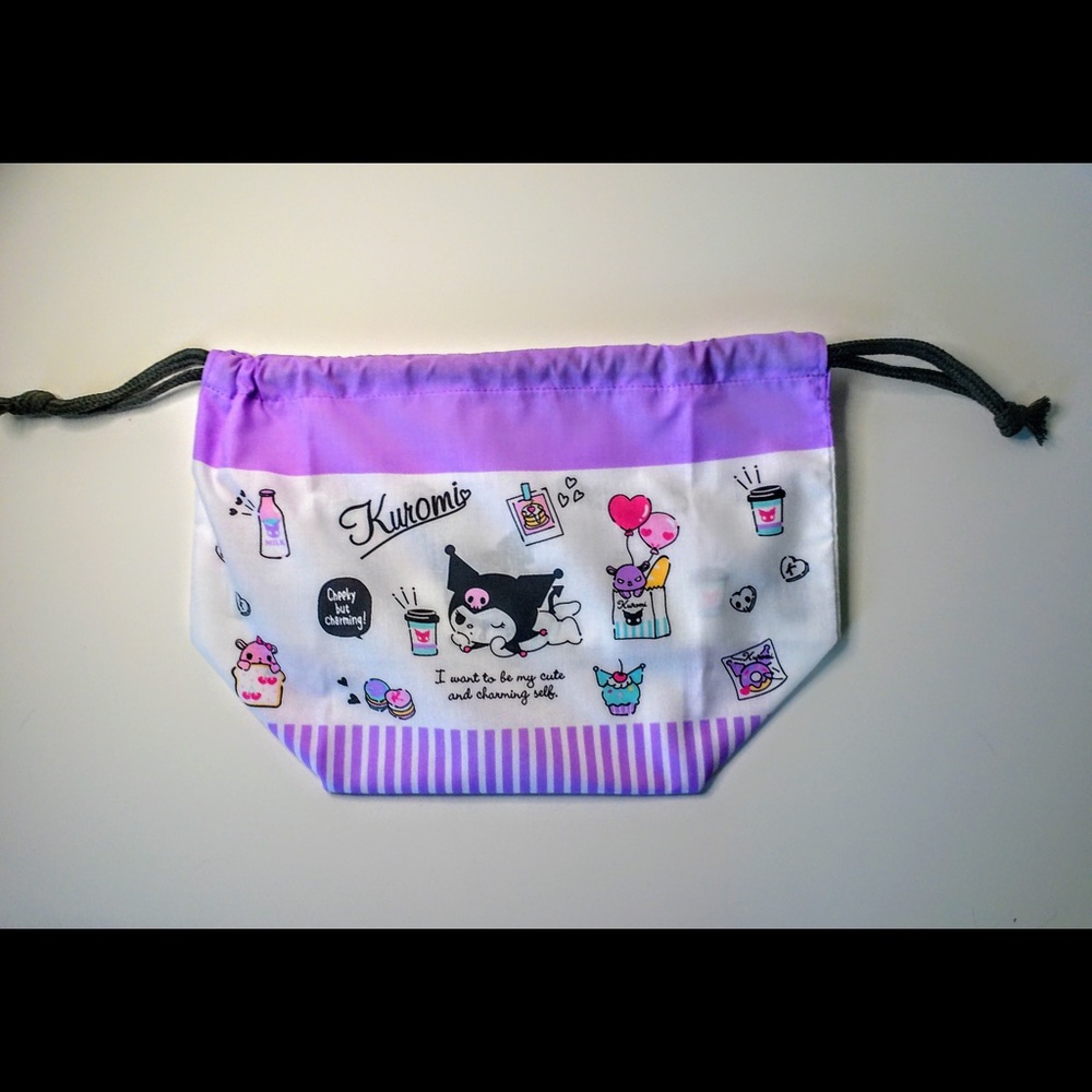 Sanrio Japan Kuromi Drawstring Bag